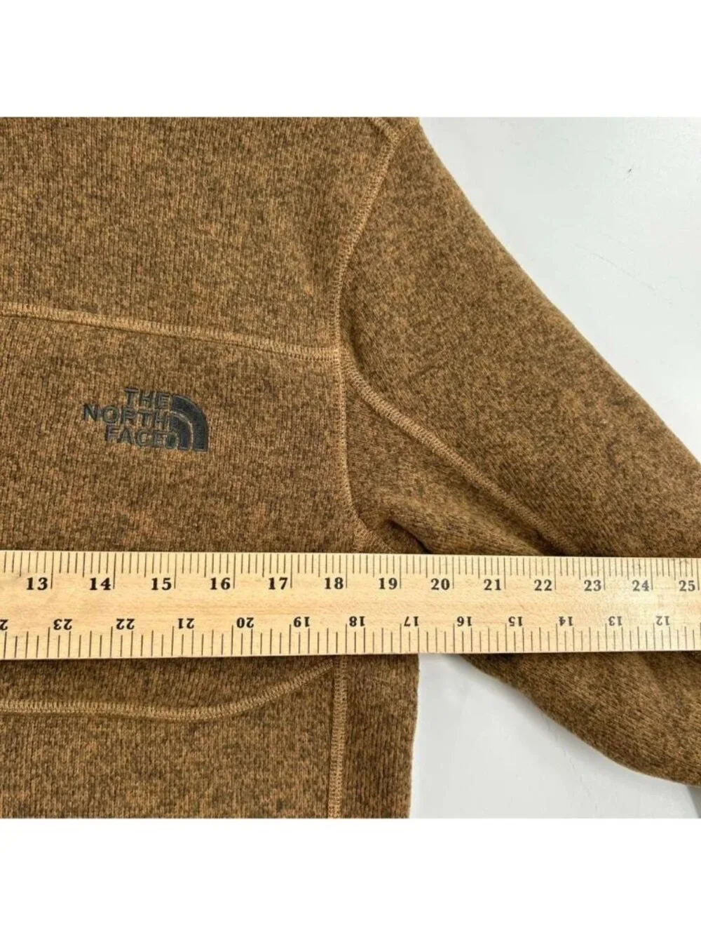 The North Face Gordon Lyons Jacket Men's Small Brown Fleece 1/2 Zip Pullover
